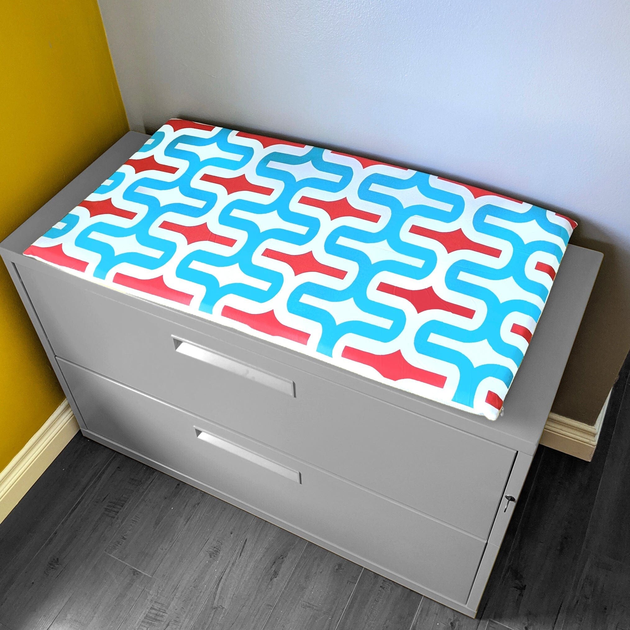 Rockin Cushions IKEA Bench Pad SALE IKEA Bankkamrat, Hemmahos, Stuva Bench Pad Cover  Geometric Pattern, Turquoise Blue Red